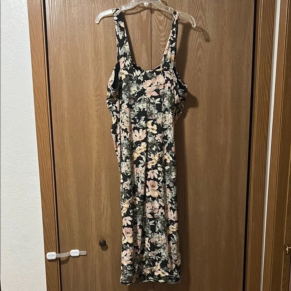 Maurices Cream Tan Ruched Bodycon Midi Dress Size XXL wedding guest flattering - Picture 6 of 6